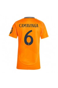 Real Madrid Eduardo Camavinga #6 Fotballdrakt Borte Klær Dame 2024-25 Korte ermer